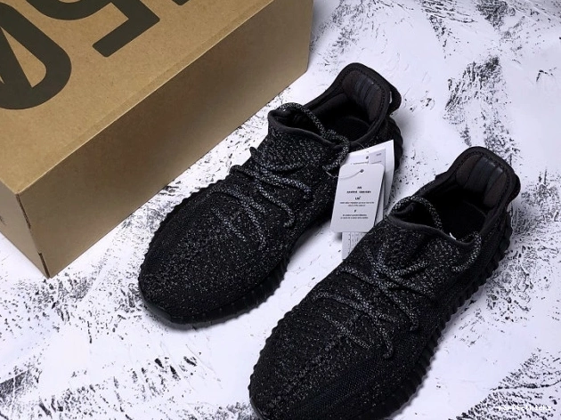 V2 350 Black Adidas Static FU9007 Boost Yeezy (Reflective) - 0813